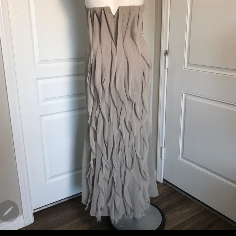 White by Vera Wang Chiflon Charcoal Grey Bridesmaid dress size 16